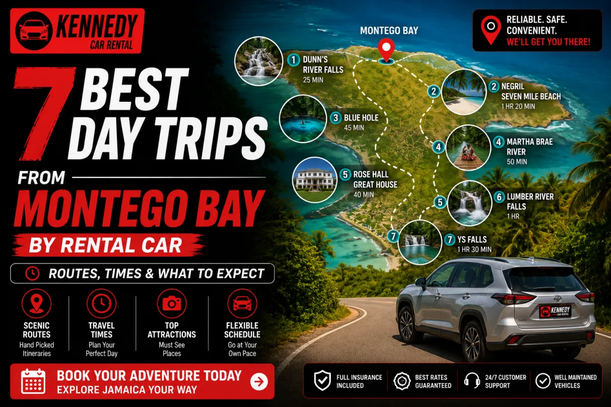 7 Best Day Trips from Montego Bay by Rental Car (Routes, Times & What to Expect)